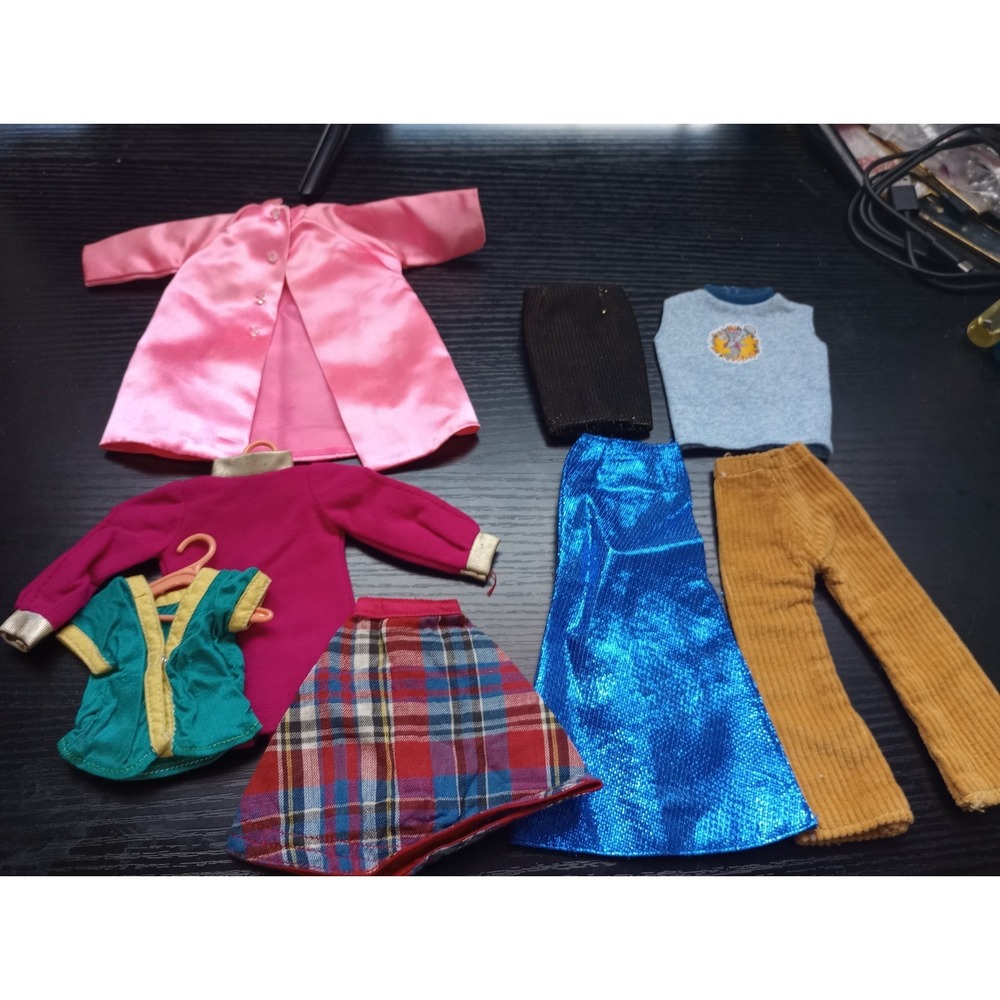 Vintage Barbie Clothes Lot Genuine Barbie Tagged Skirt + Mixed Outfits TLC